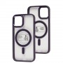 Чехол для iPhone 12 / 12 Pro Metal Bezel MagSafe deep purple
