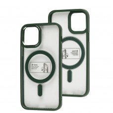 Чохол для iPhone 12/12 Pro Metal Bezel MagSafe зелений