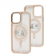 Чехол для iPhone 13 Pro Max Metal Bezel MagSafe розовый