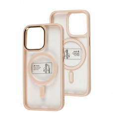 Чехол для iPhone 13 Pro Metal Bezel MagSafe розовый