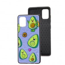 Чехол для Samsung Galaxy A51 (A515) Wave Majesty avocado / light purple