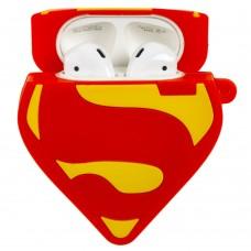 Чехол для AirPods Супермен + каркбин красный
