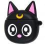 Чохол для AirPods кіт Сейлормун + каркбін чорний