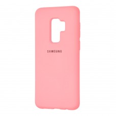 Чехол для Samsung Galaxy S9+ (G965) Silicone Full розовый / персиковый