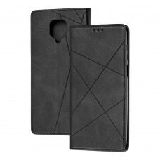 Чехол книжка Business Leather для Xiaomi Redmi Note 9s / 9 Pro черный