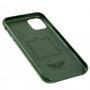 Чохол для iPhone 11 Natural leather Weaving forest green