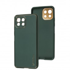 Чехол для Xiaomi Mi 11 Lite Leather Xshield army green