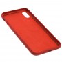 Чохол для iPhone Xs Max Leather croco full червоний