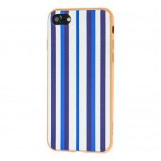 Чохол Hoco для iPhone 7/8 Glint stripe синій з білим
