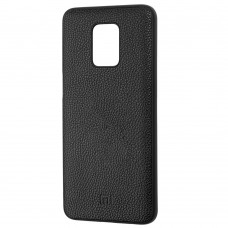Чехол для Xiaomi Redmi Note 9s / 9 Pro Leather cover черный