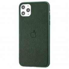 Чохол для iPhone 11 Pro Max Leather cover зелений