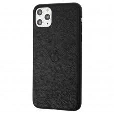 Чохол для iPhone 11 Pro Max Leather cover чорний