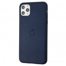 Чохол для iPhone 11 Pro Max Leather cover синій