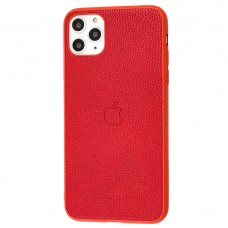 Чохол для iPhone 11 Pro Max Leather cover червоний