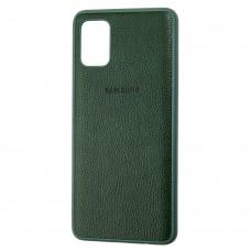 Чехол для Samsung Galaxy A51 (A515) Leather cover зеленый