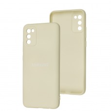 Чехол для Samsung Galaxy A02s/M02s Full camera белый/antique white