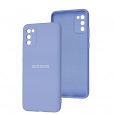 Чехол для Samsung Galaxy A02s/M02s Full camera голубой/lilac blue