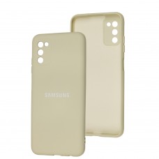 Чохол для Samsung Galaxy A03s (A037) Full camera білий / antique white