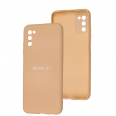 Чехол для Samsung Galaxy A03s (A037) Full camera розовый / pink