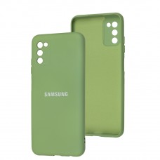 Чехол для Samsung Galaxy A03s (A037) Full camera мятный / mint