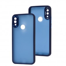 Чехол для Xiaomi Redmi Note 7/7 Pro Luxury Metal Lens синий