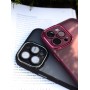 Чехол для Xiaomi Redmi Note 8 Luxury Metal Lens марсала