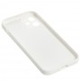 Чохол для iPhone 12 mini glass LV білий
