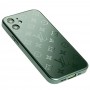 Чохол для iPhone 12 mini glass LV зелений