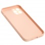 Чехол для iPhone 12 Pro glass LV персиковый