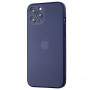 Чехол для iPhone 12 Pro Max Matt glass синий