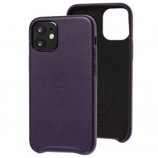 Чехол для iPhone 12 mini Leather Ahimsa фиолетовый