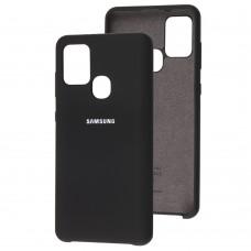 Чехол для Samsung Galaxy A21s (A217) Silky Soft Touch черный