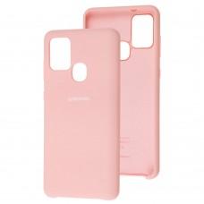Чехол для Samsung Galaxy A21s (A217) Silky Soft Touch светло-розовый
