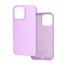 Чохол для iPhone 14 Proove Silicone with MagSafe lilac