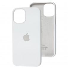Чехол для iPhone 12 mini Full Silicone case белый