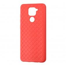 Чехол для Xiaomi Redmi Note 9 Weaving case красный
