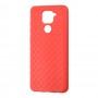 Чохол для Xiaomi Redmi Note 9 Weaving case червоний