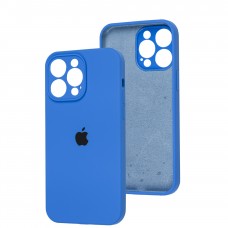 Чехол для iPhone 14 Pro Max Square Full camera capri blue