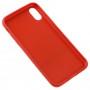 Чохол Swarovski для iPhone X / Xs смуга зі стразами червоний