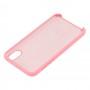 Чохол Silicone для iPhone X / Xs case рожевий / light pink