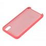 Чохол Silicone для iPhone X / Xs case hot pink