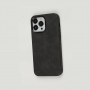 Чохол для iPhone 14 Pro Max Leather croco full black