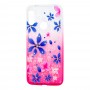 Чехол для Xiaomi Redmi 6 Pro / Mi A2 Lite Glamour ambre розовый "цветы"