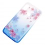Чехол для Xiaomi Redmi 6 Pro / Mi A2 Lite Glamour ambre синий "цветы"