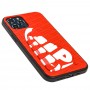 Чехол для iPhone 12 Pro Max Sneakers Brand sup красный / белый  