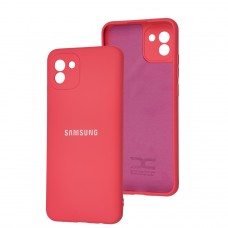 Чохол для Samsung Galaxy A03 (A035) Full camera рожевий / barbie pink