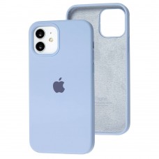 Чохол для iPhone 12/12 Pro Square Full silicone блакитний / lilac blue