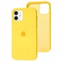 Чохол для iP 12 / 12 Pro Square Full silicone жовтий / neon yellow