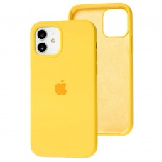 Чохол для iP 12 / 12 Pro Square Full silicone жовтий / yellow