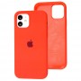 Чохол для iP 12 / 12 Pro Square Full silicone кавуновий / watermelon red